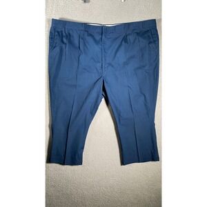 King Size Mens Blue Pleated Knee Length Shorts Big Tall 58 Waist